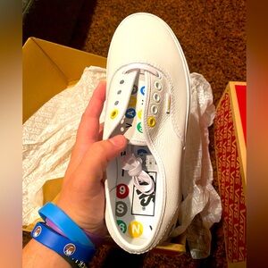 NYC Edition White Vans Sneakers